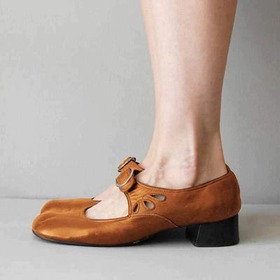 Jolanda™ - Scarpe Vintage a Tacco Basso