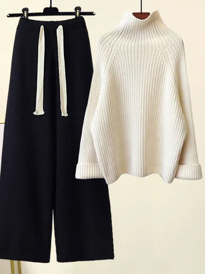 Maria Grazia™ | Comodo set a due pezzi con collo a lupetto e maniche lunghe