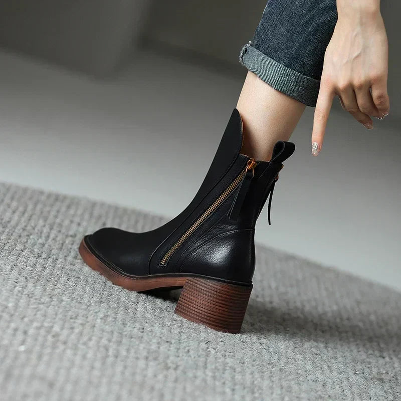 Laura™ - Stivali in pelle premium con tacco